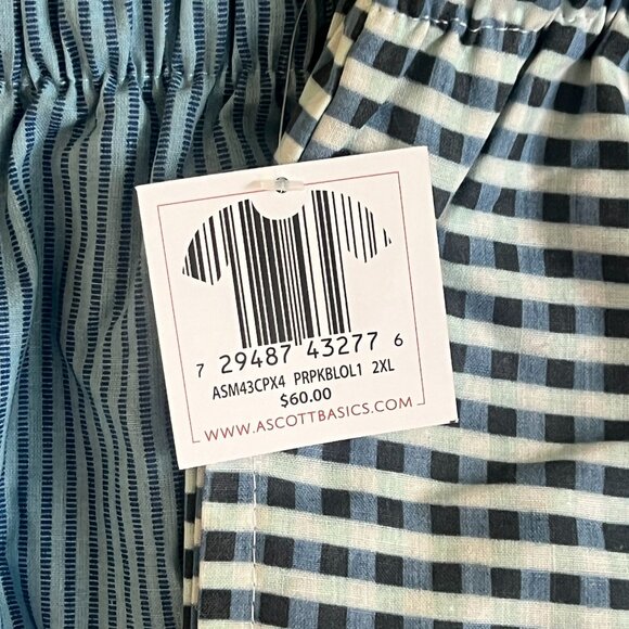 Andrew Scott Mens 2XL Loungewear Shorts NWT 2 Pack Cotton Blend Sleep Comfort - Picture 8 of 11